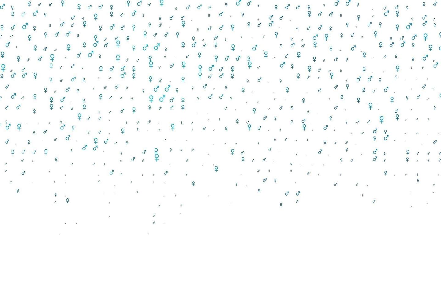 Light blue vector background with gender symbols.