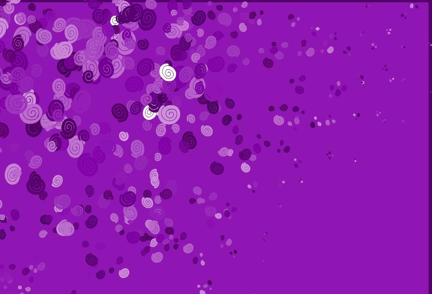 Light Purple vector background with bubble shapes.