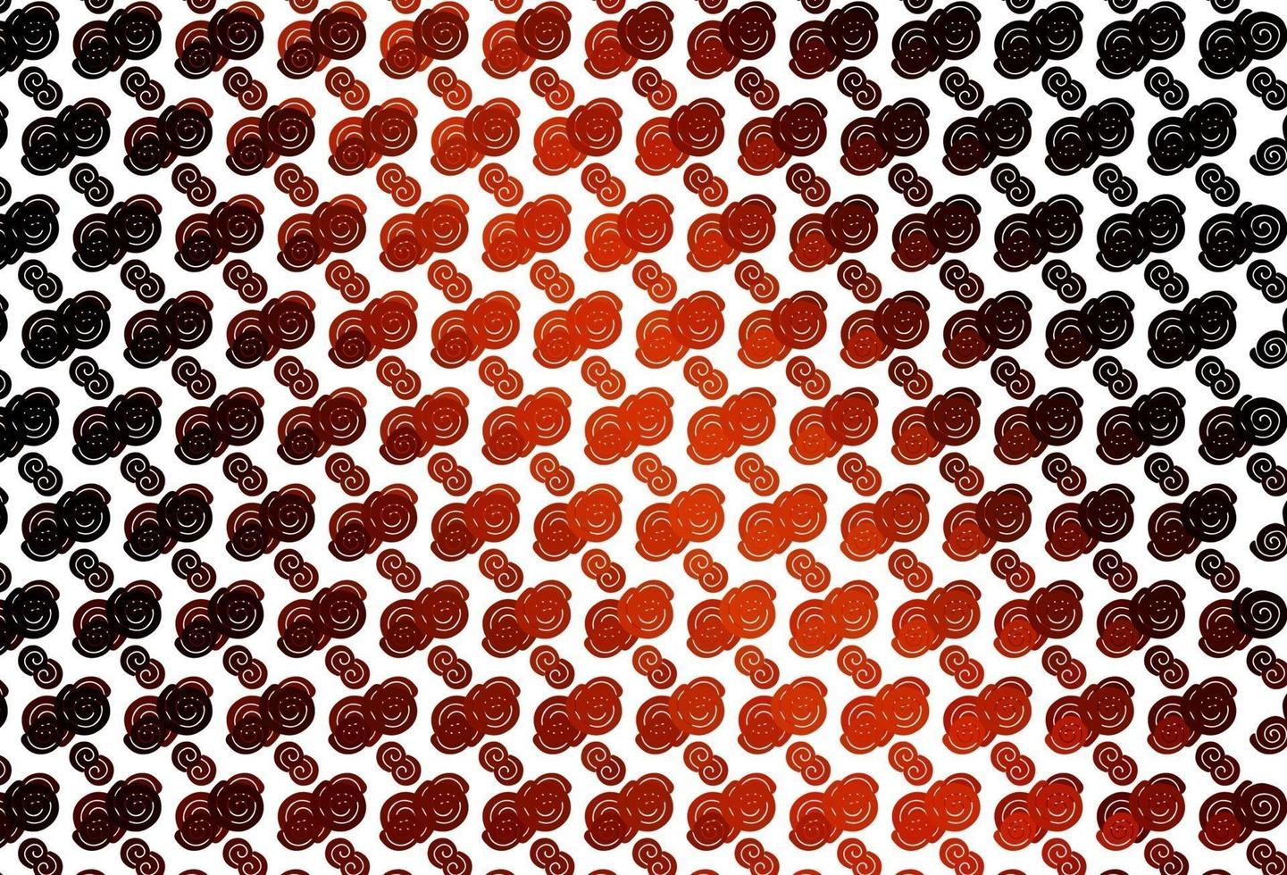 Light Red vector pattern with bubble shapes.