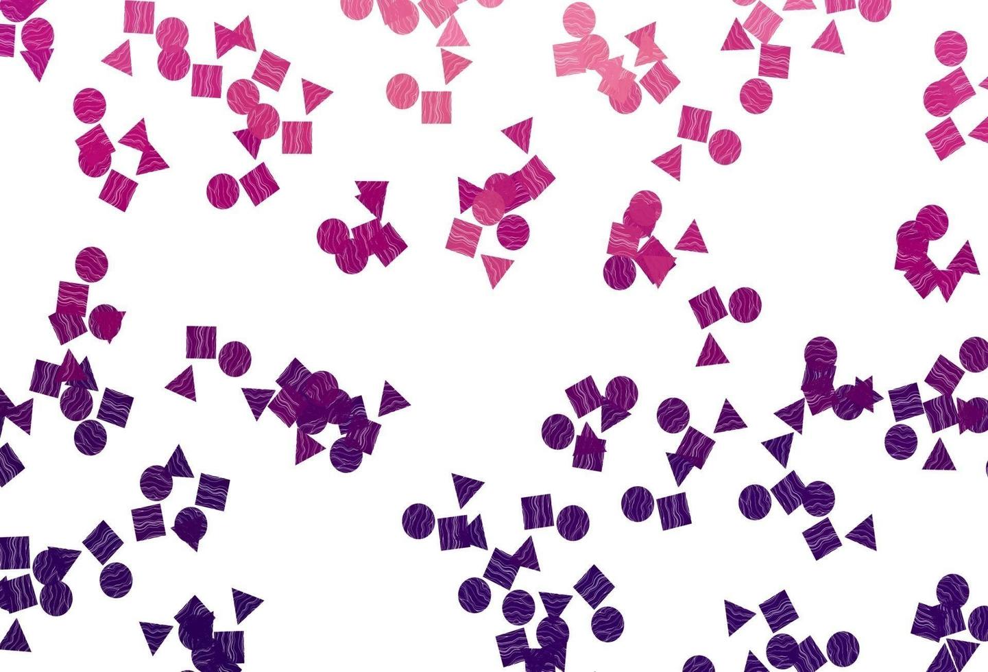 Light Purple vector backdrop with lines, circles, rhombus.