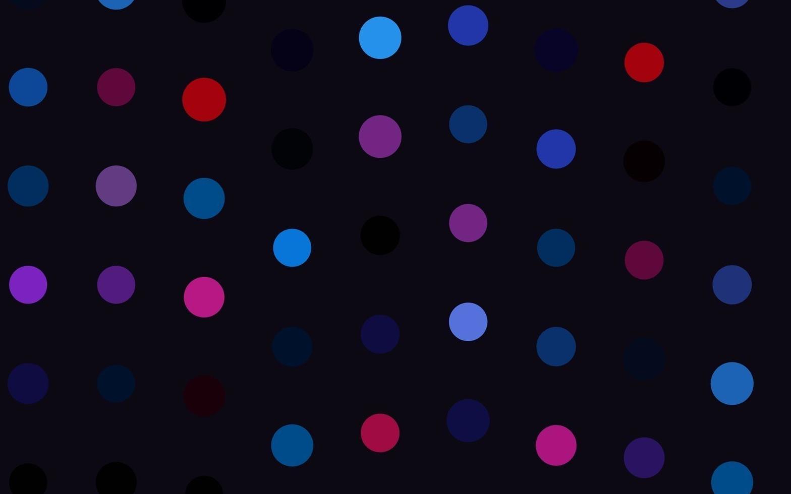 Dark Blue, Red vector background with bubbles.