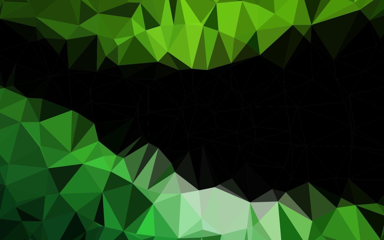 Light Green vector polygonal template.