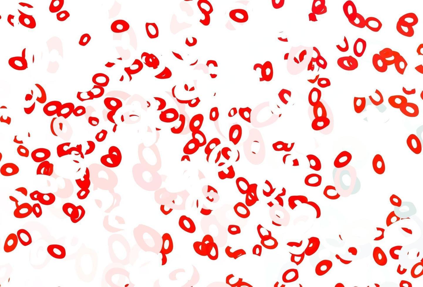 telón de fondo de vector rojo claro con puntos.