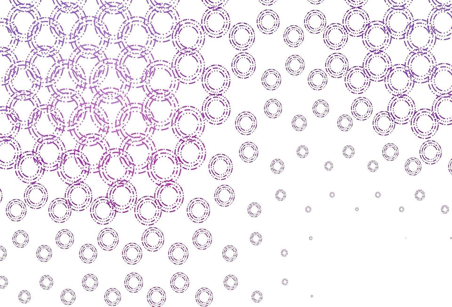 Light purple vector background with bubbles.