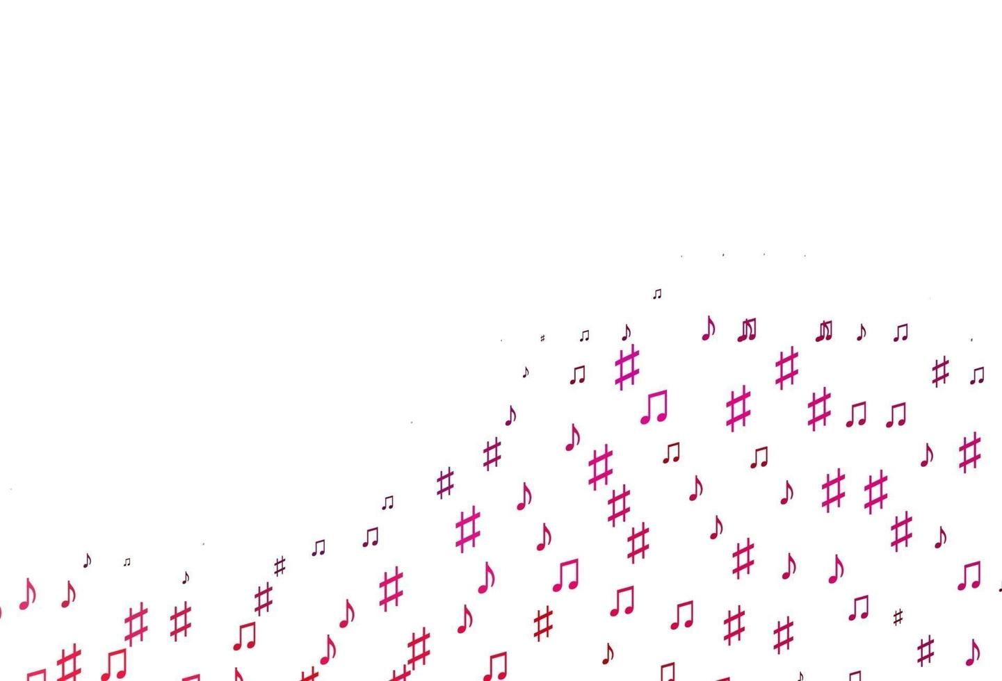 Light Purple, Pink vector template with musical symbols.