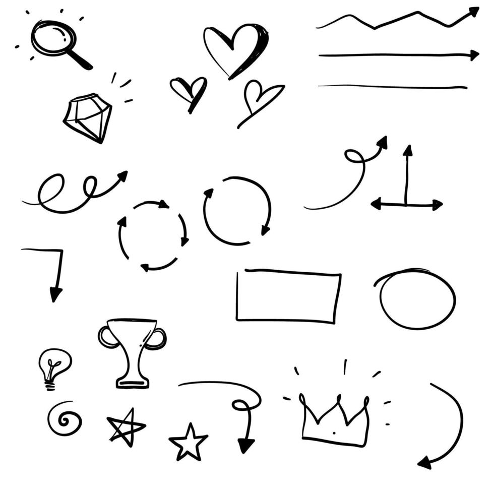 doodle infographic element illustration for your design or text vector isolated on white background