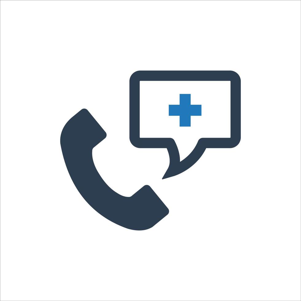 Medical call icon, Medical help icon vector