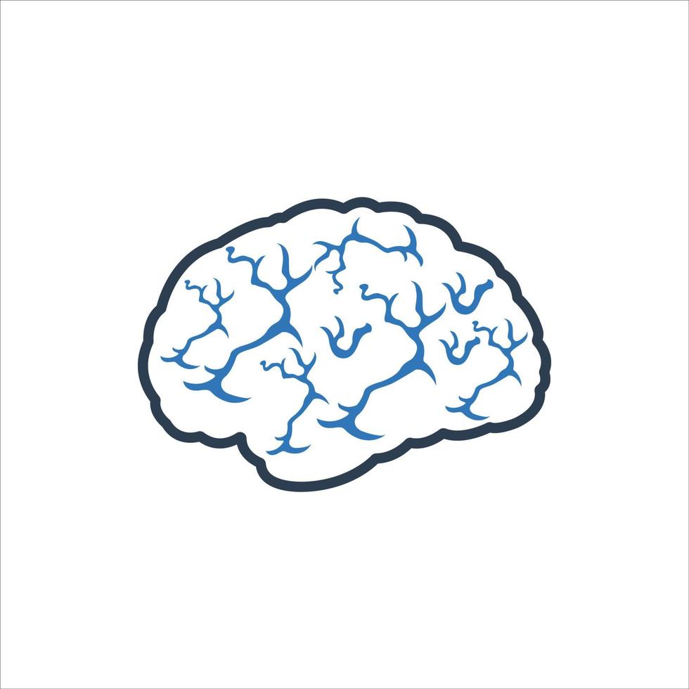 icono del cerebro, icono del cerebro humano vector