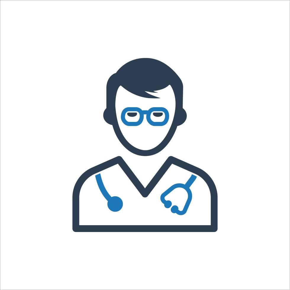 icono de estudiante de medicina vector