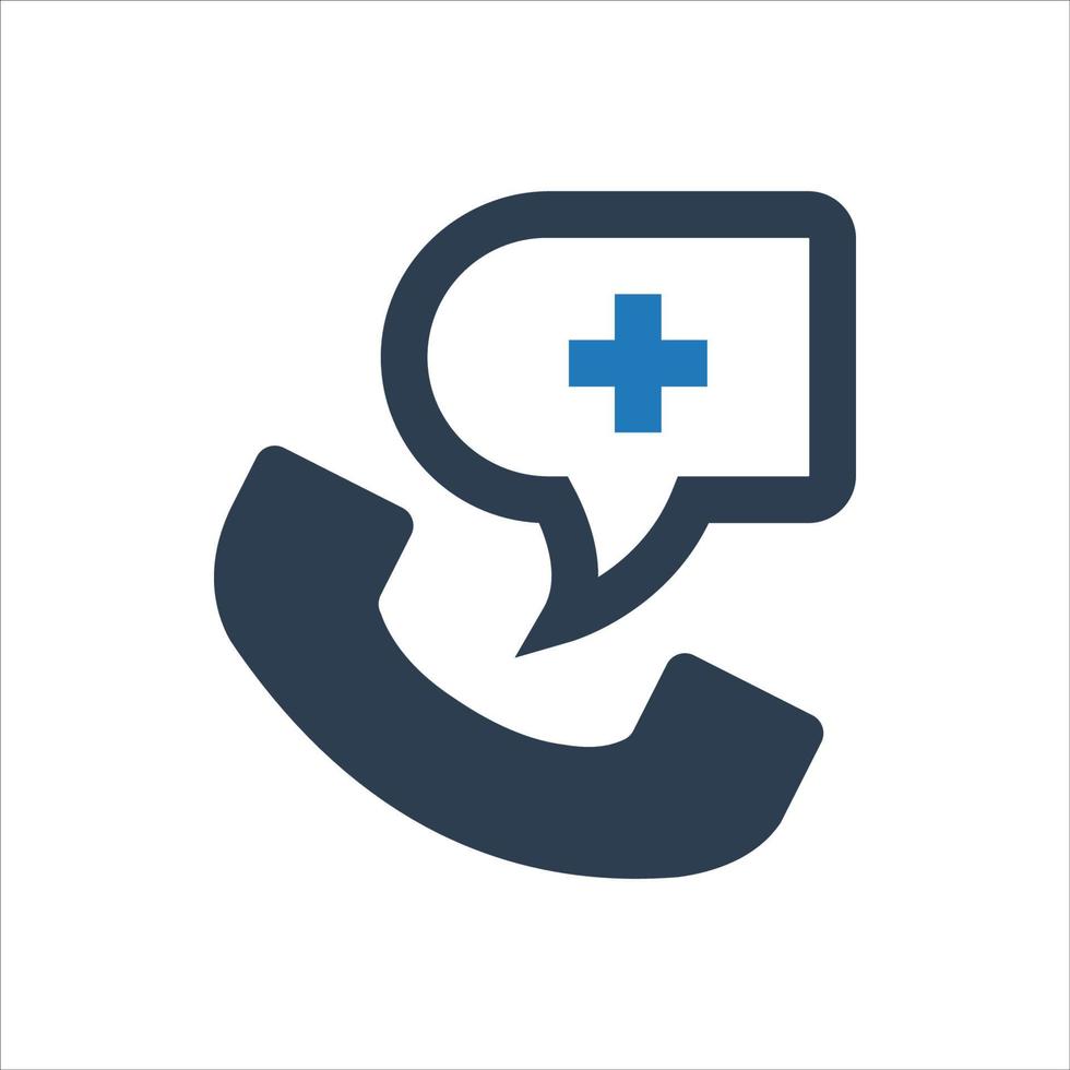 Medical help icon, On call doctor icon, Medical call icon vector