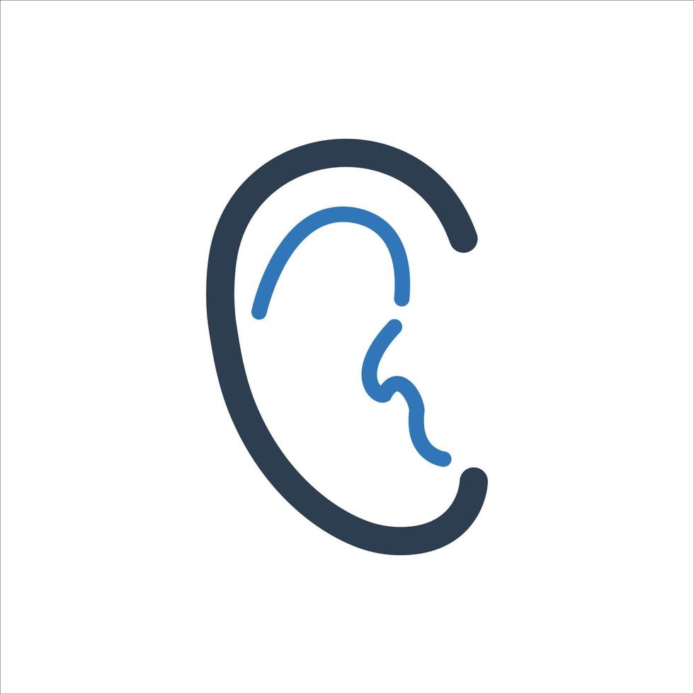 Hearing Test Icon, Human Ear Icon vector