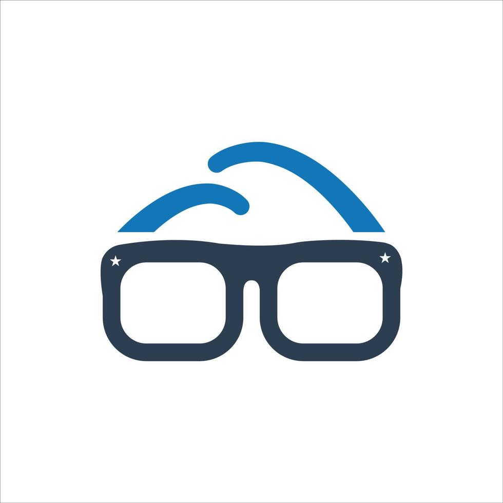 Eye glass icon, Eye consultation, Optician icon vector