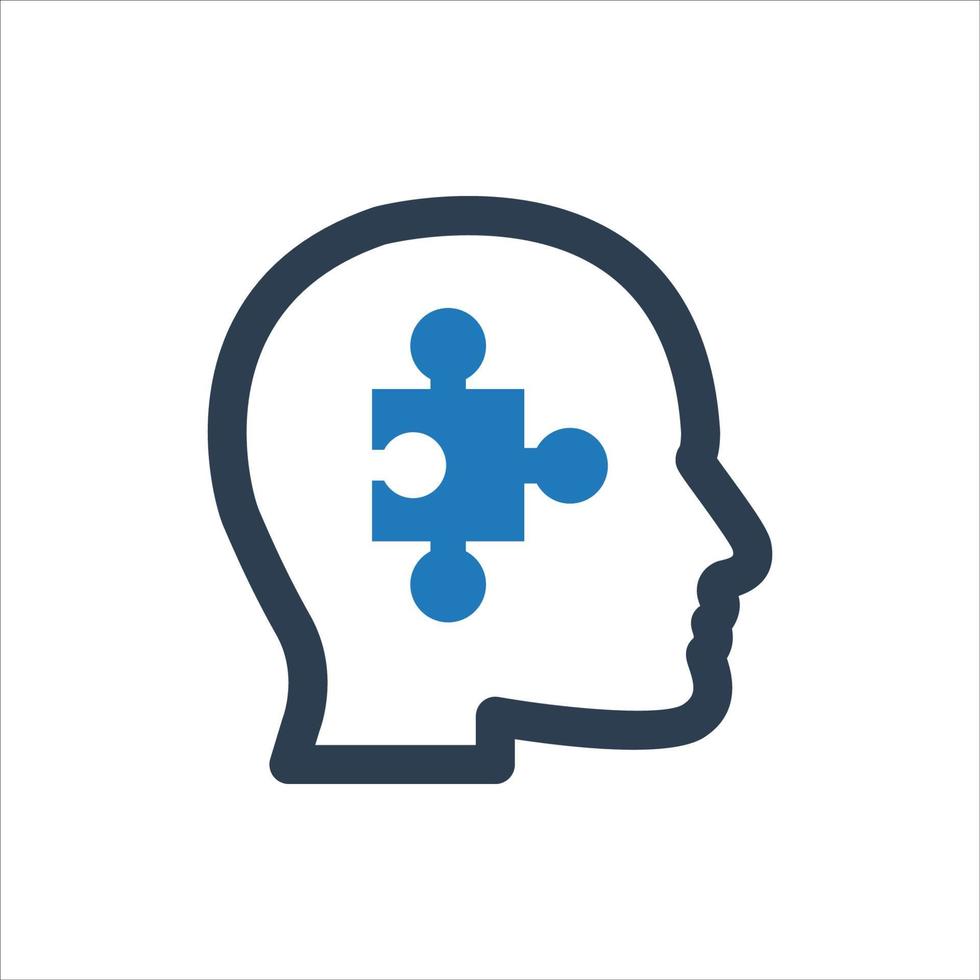 Psychology Icon, Mental health icon, Solution Icon vector