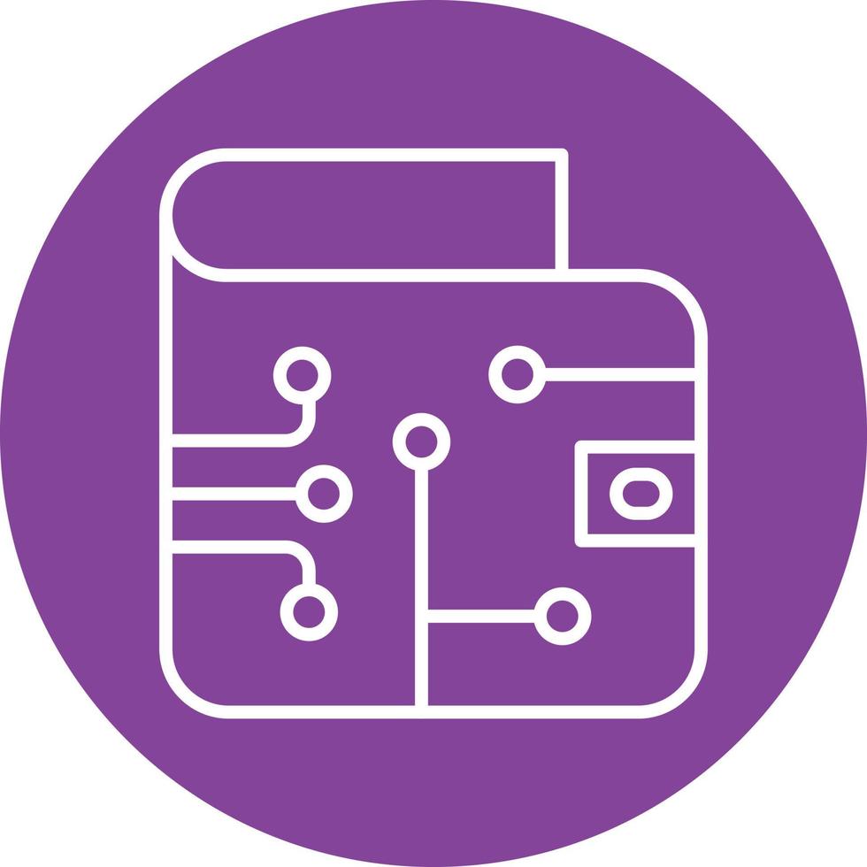 Digital Wallet Icon Style vector