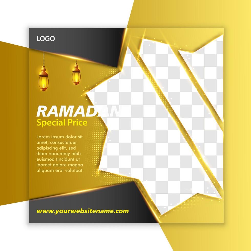 Ramadan sale social media post banner template vector