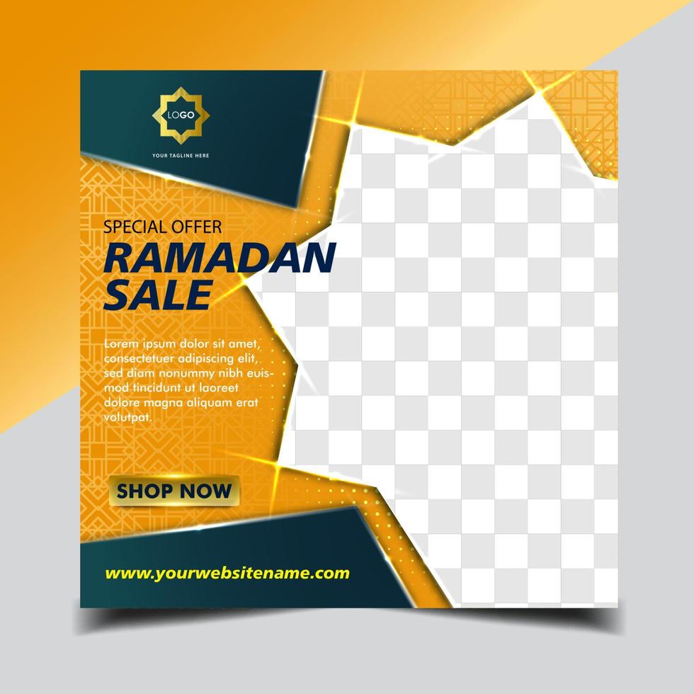 Ramadan sale social media post banner template vector
