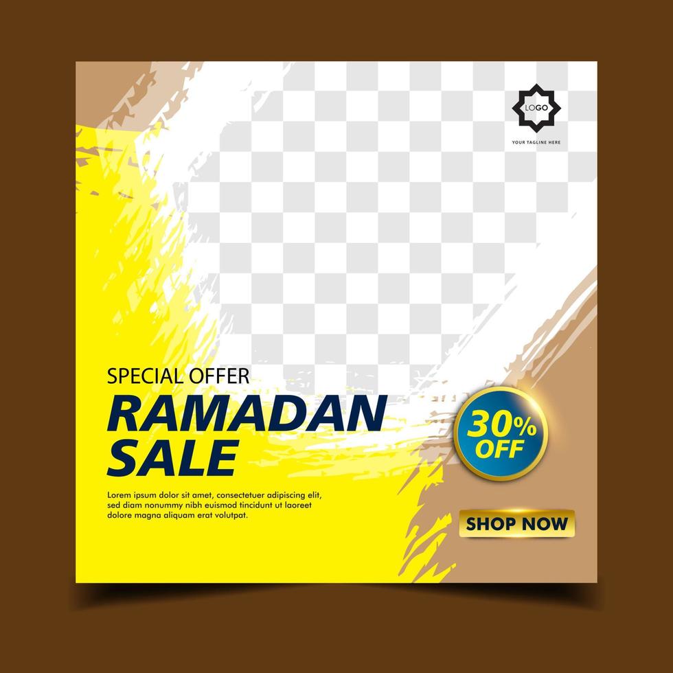 Ramadan sale social media post banner template vector