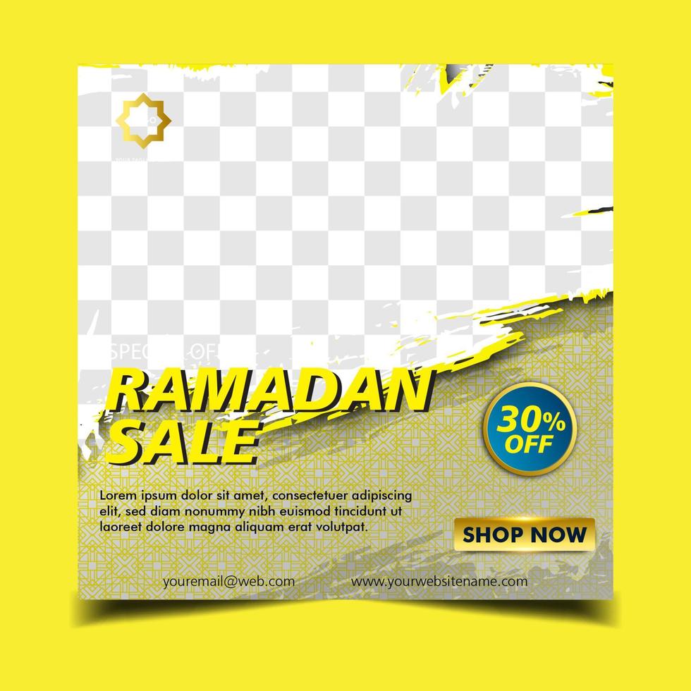 Ramadan sale social media post banner template vector