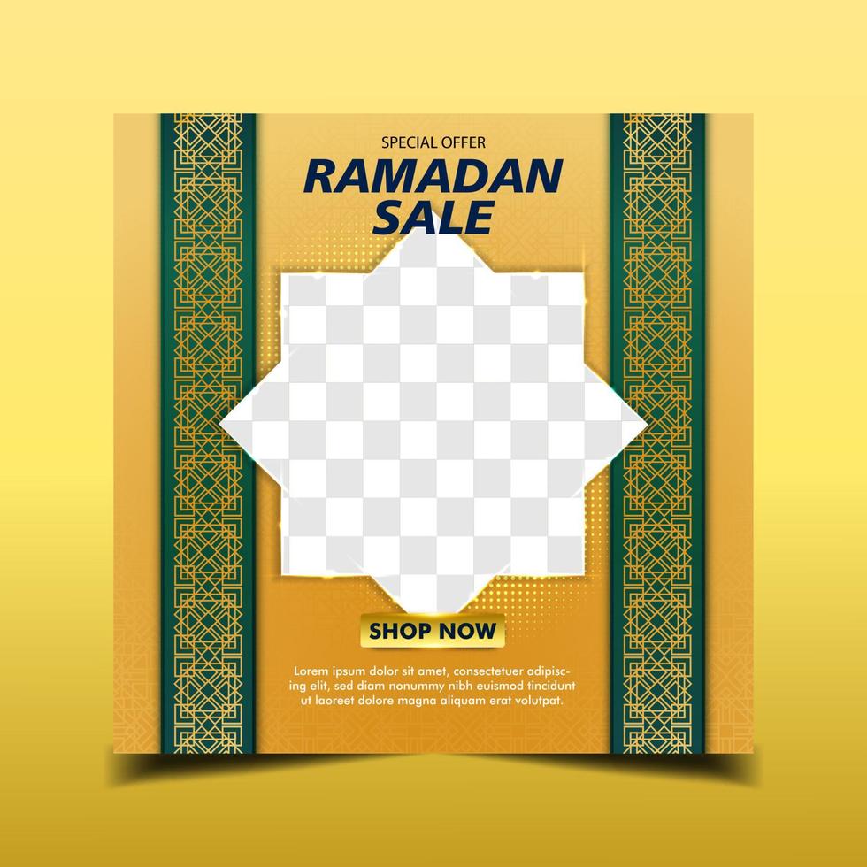 Ramadan sale social media post banner template vector
