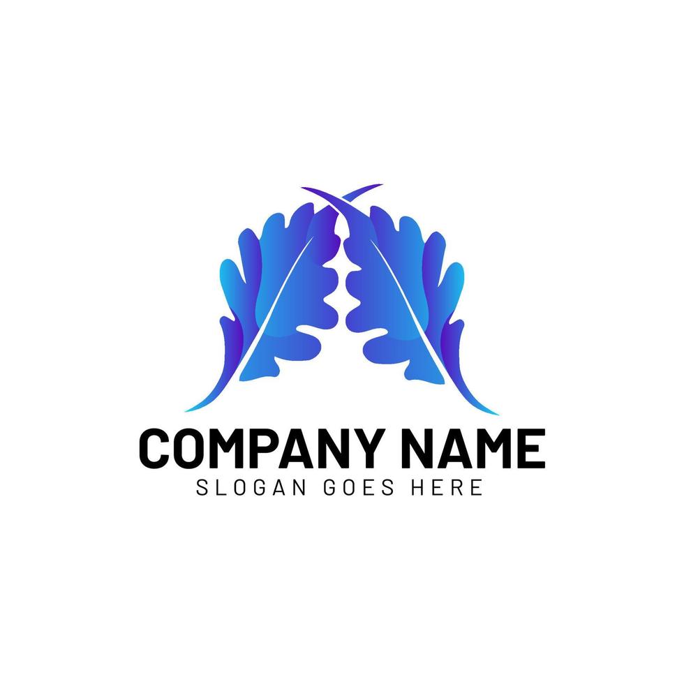 Tree leaf eco logo design vector