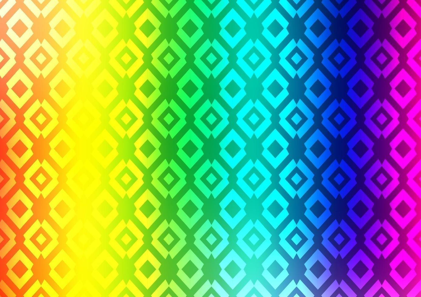 Light Multicolor, Rainbow vector template with crystals, rectangles.