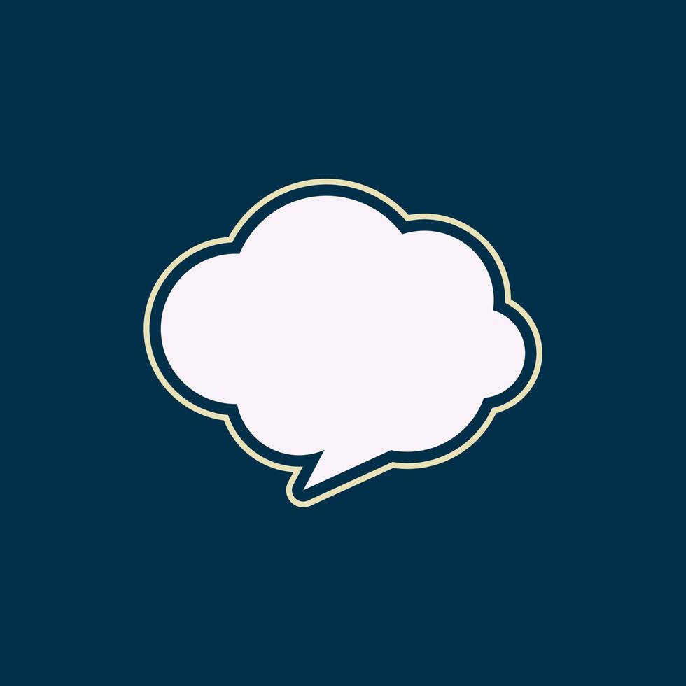 vector of speech bubble with color background