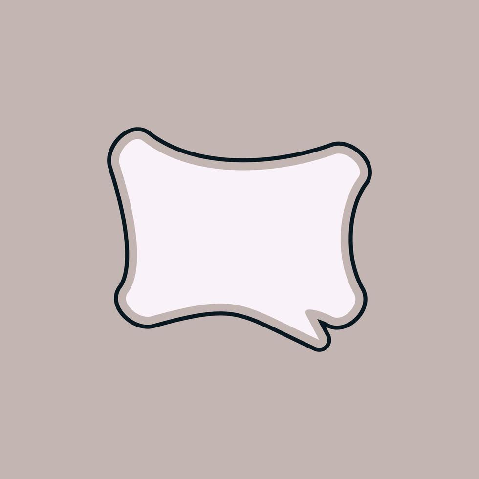 vector of speech bubble with color background