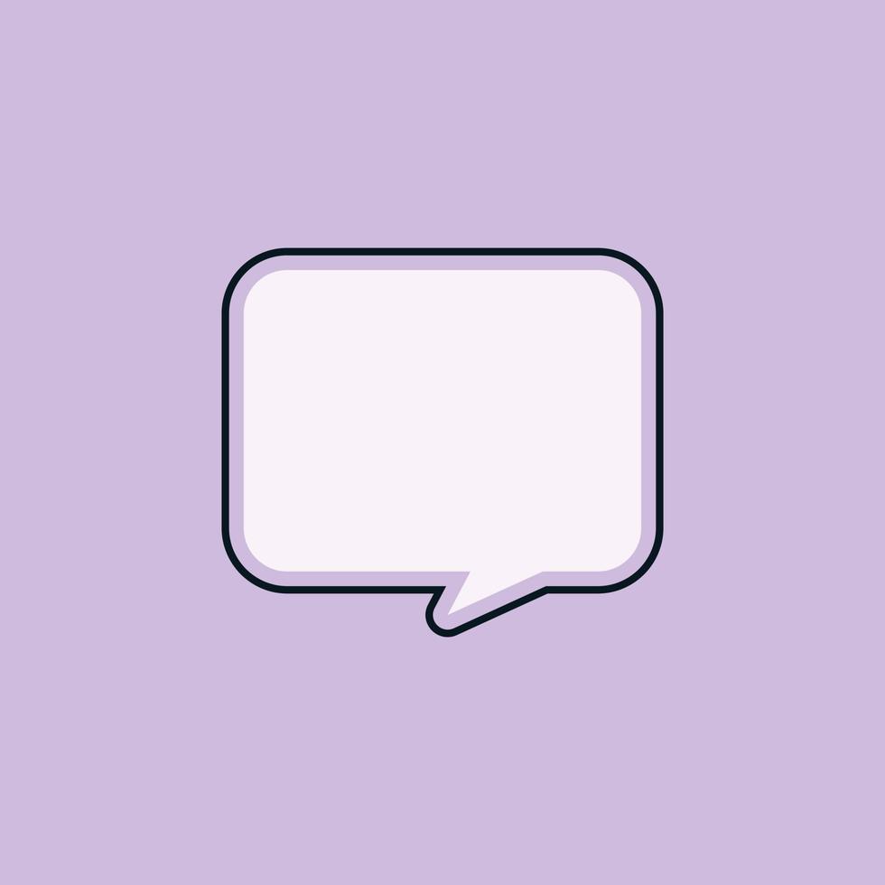 vector of speech bubble with color background