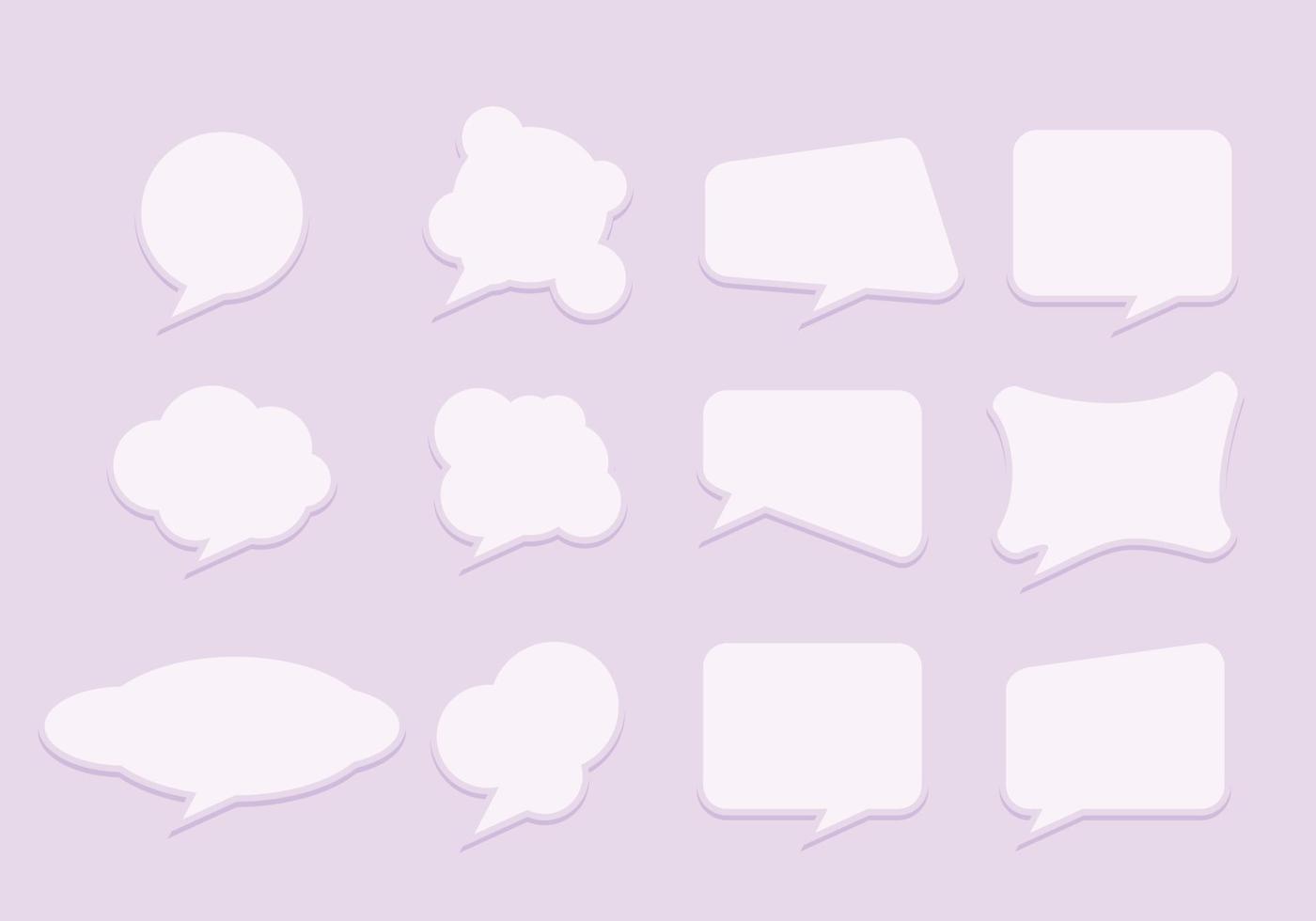 set of speech bubbles with some type of bubbles vector