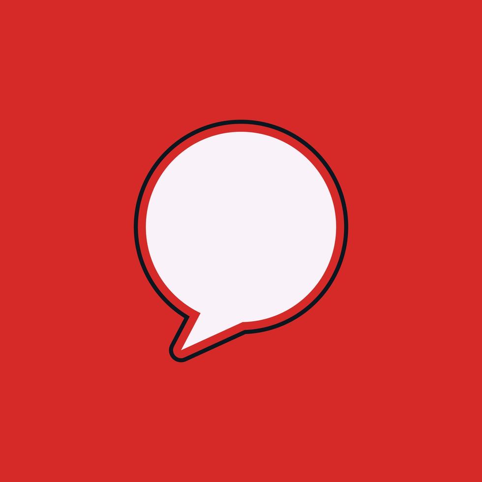 vector of speech bubble with color background