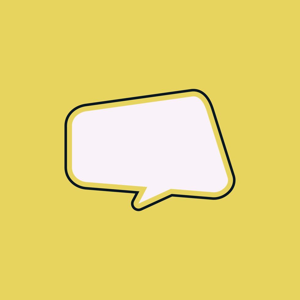 vector of speech bubble with color background