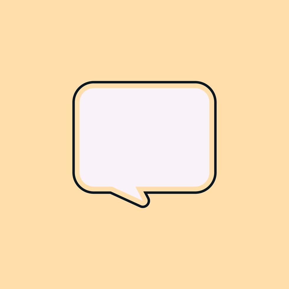 vector of speech bubble with color background