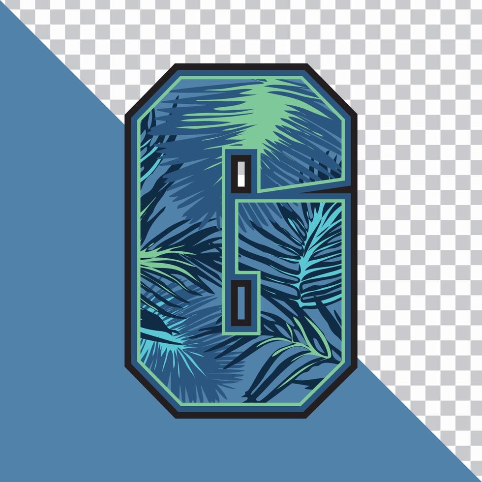 Alphabet G Made of Exotic Tropical Leaves vector Illustration with transparent background. Creative Text effect 'G' letter Graphic Design.