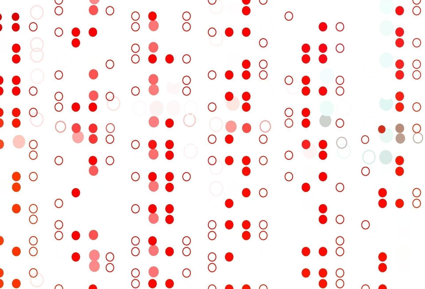 patrón de vector rojo claro con esferas.