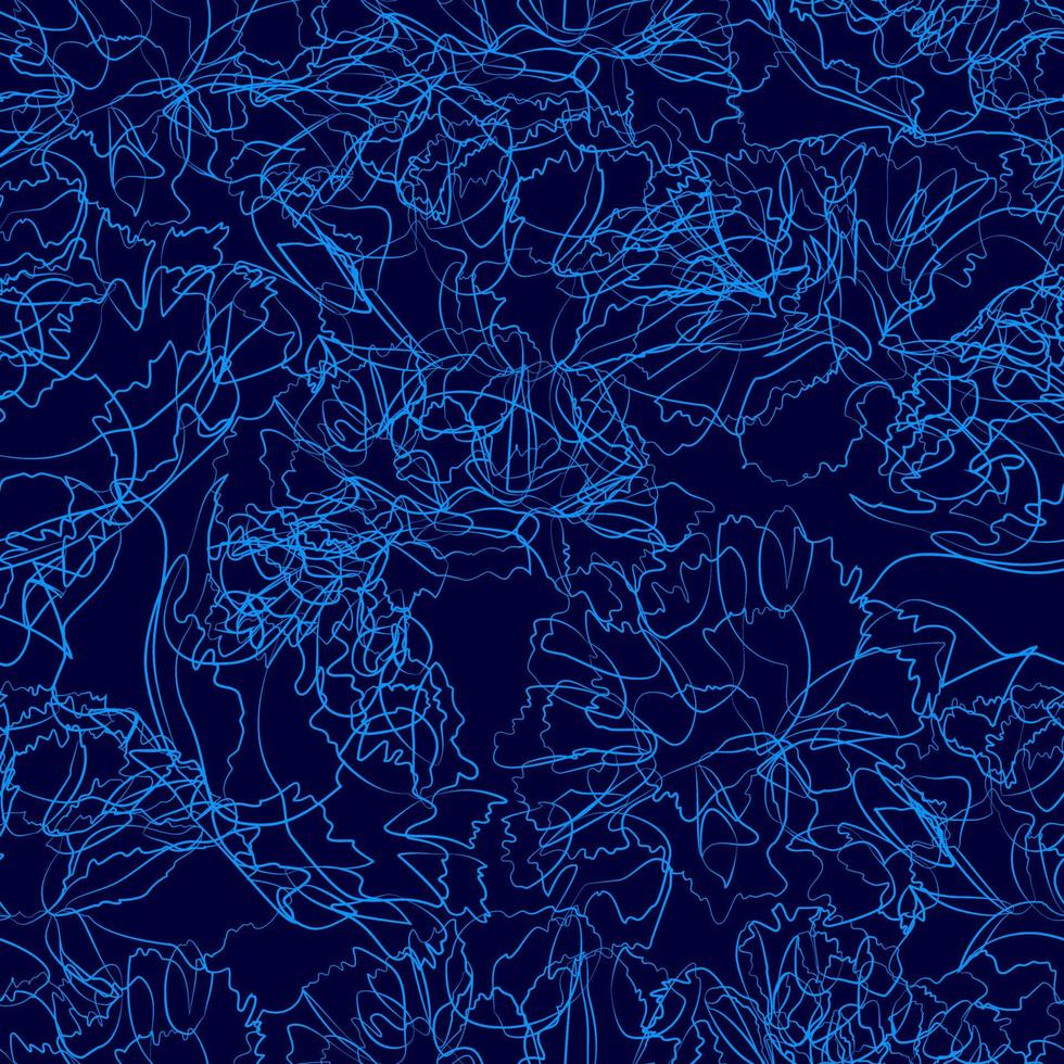 Seamless vector pattern, a good background in blue color with
