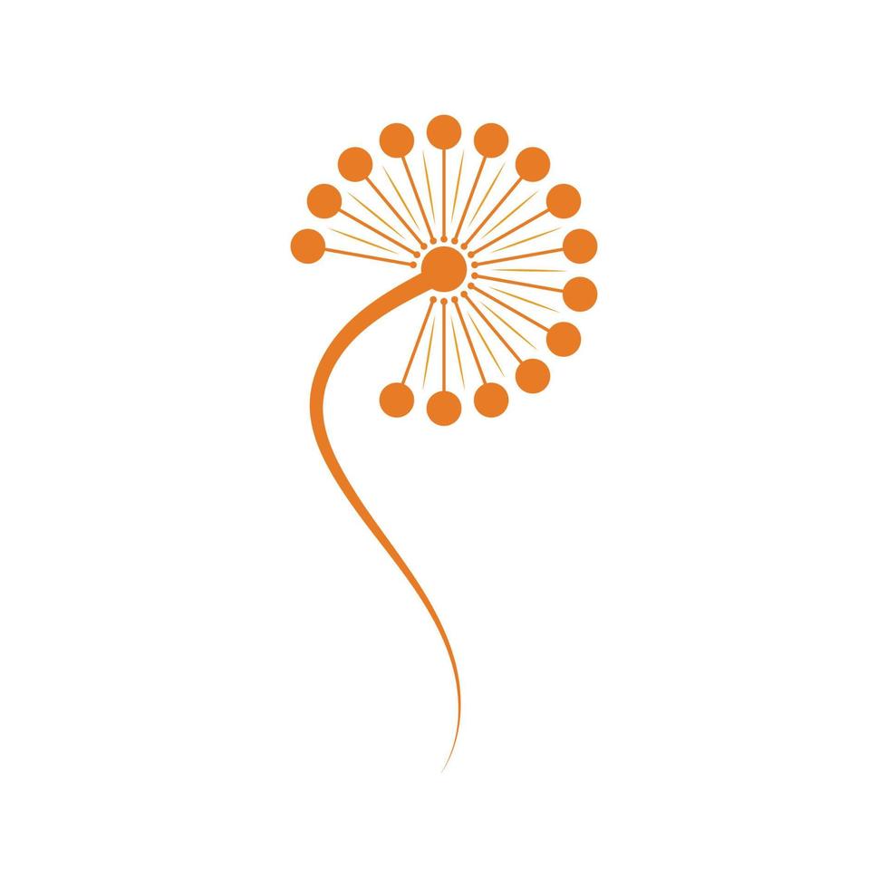 Dandelion flower logo vector template icon background