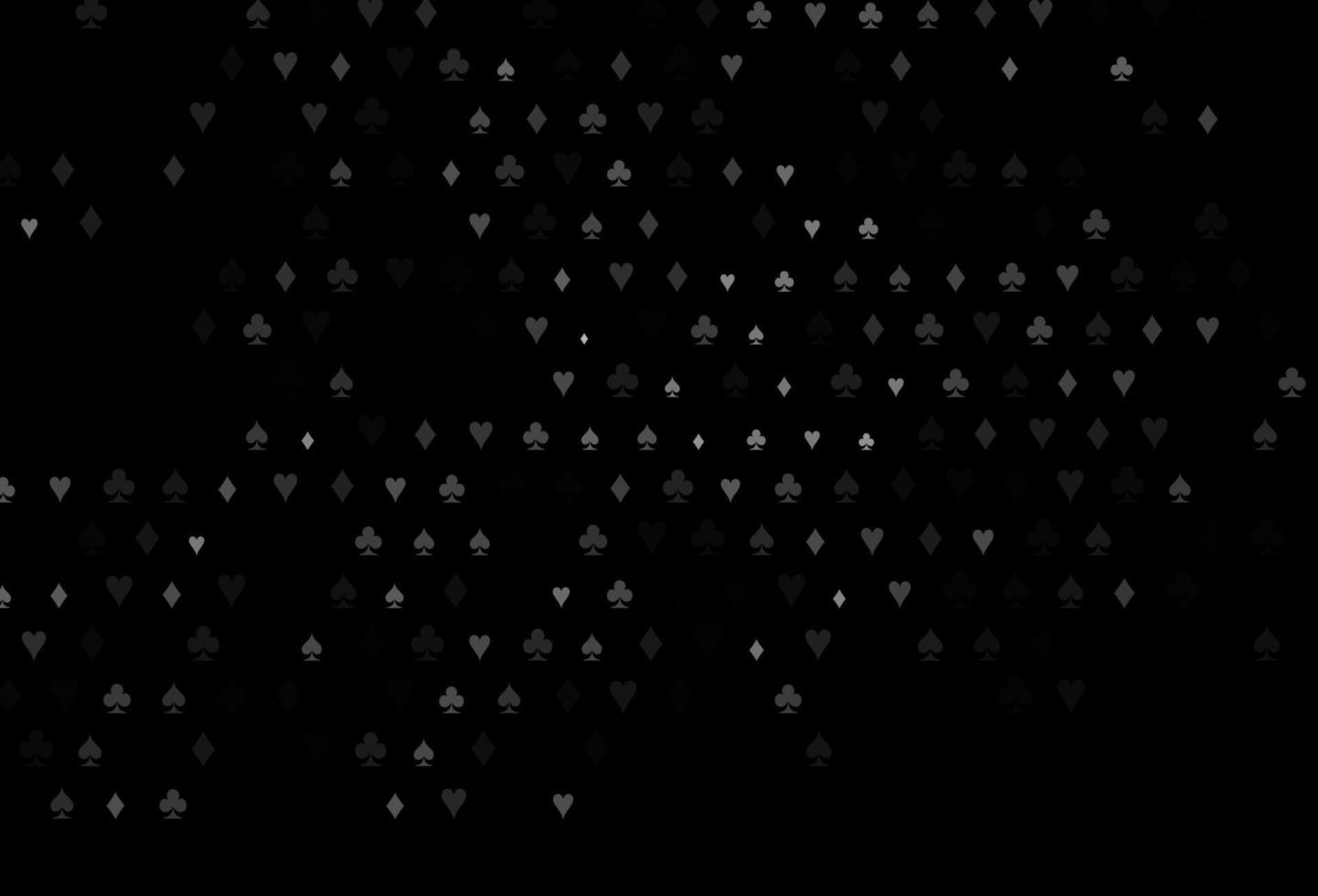 Patrón de vector gris plateado oscuro con símbolo de tarjetas.