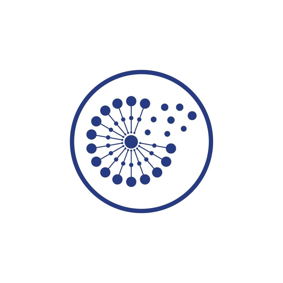 Dandelion flower logo vector template icon background