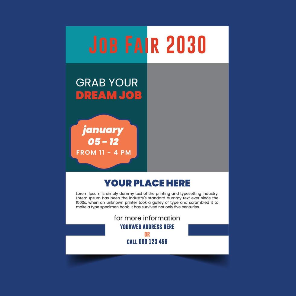 Job Fair Flyer vector