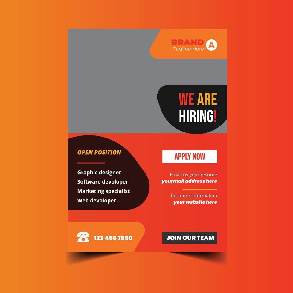 We are Hiring flyer vector