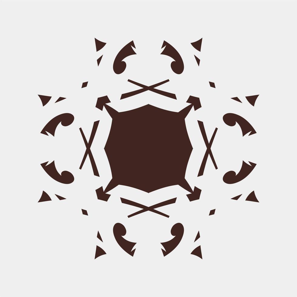 vector illustration of symmetrical and beautiful ornaments for wall decoration or other suitable