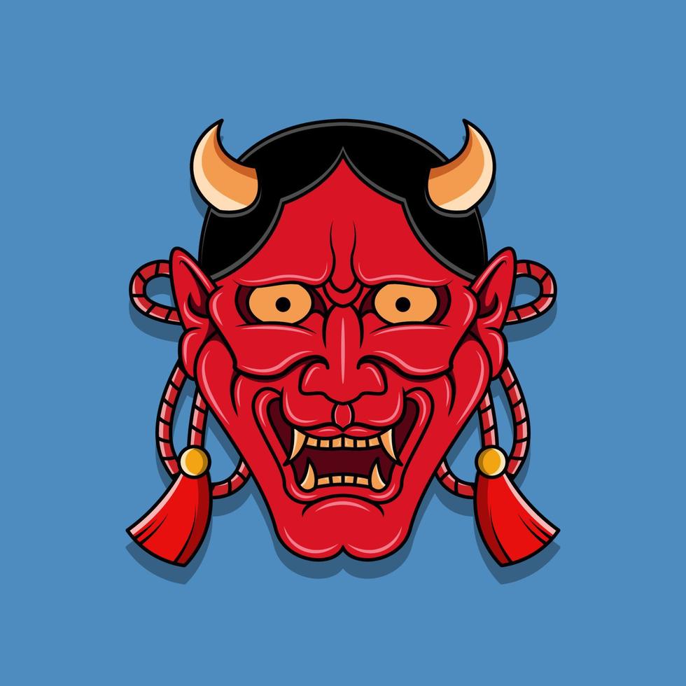 Oni japanese devil mask, Vector illustration eps.10