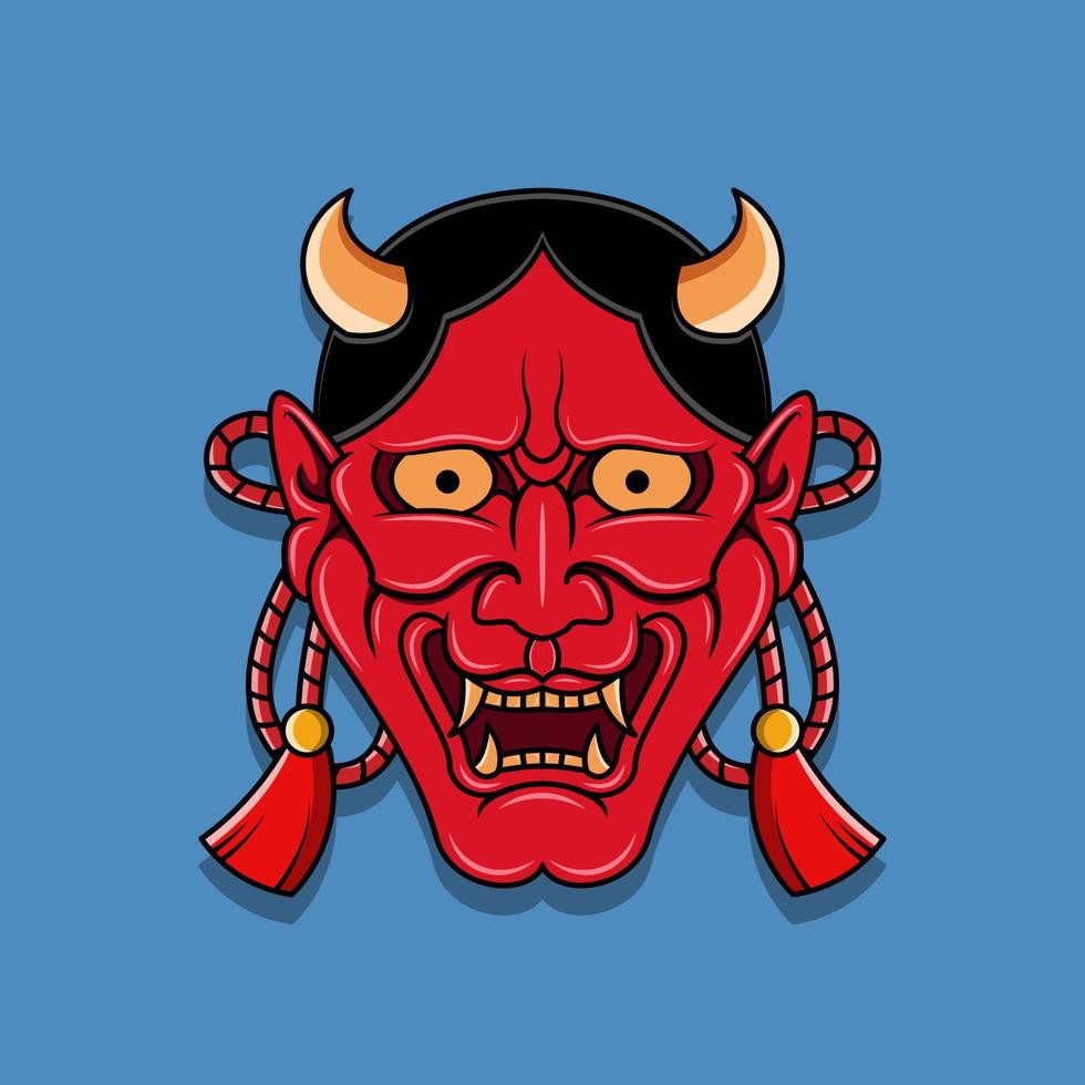 Oni japanese devil mask, Vector illustration eps.10