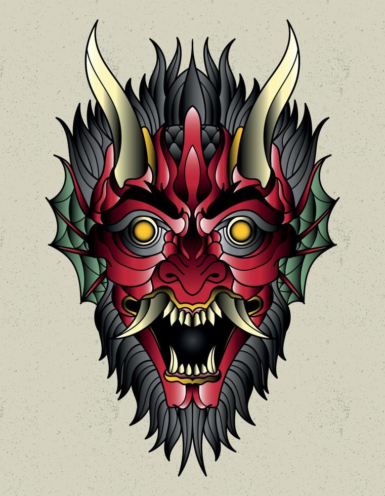 Share 97+ about devil face tattoo latest .vn Share 97+ about devil face tattoo latest .vn
