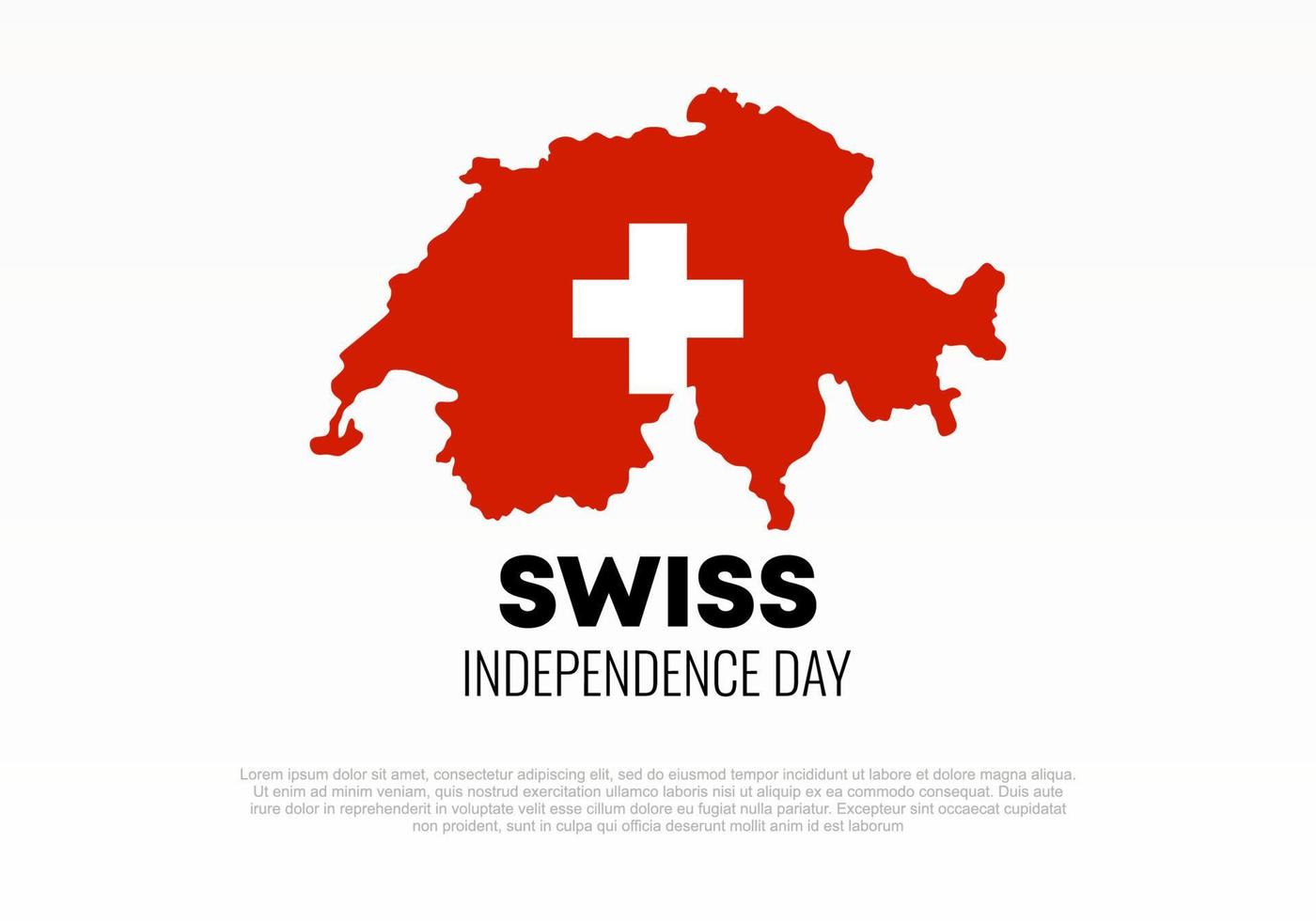 Swiss independence day background for national celebration on august 1 vector