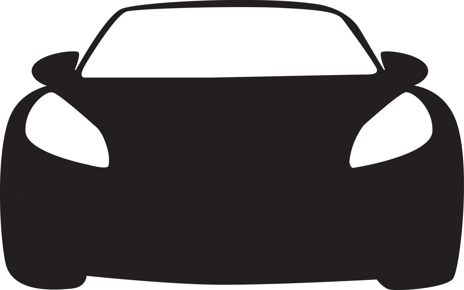 Car icon. Auto vehicle isolated. Transport icons. Automobile silhouette front view. Sedan car, vehicle or automobile symbol on white background vector