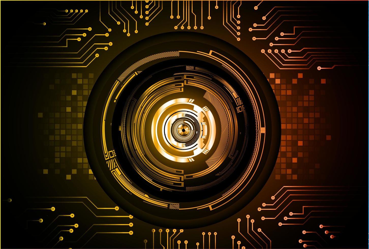 eye cyber circuit future technology concept background vector