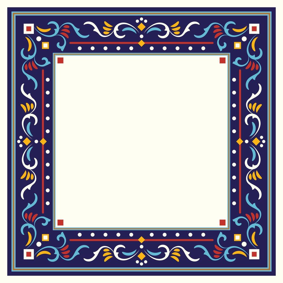 Decorative vintage floral frame background design vector