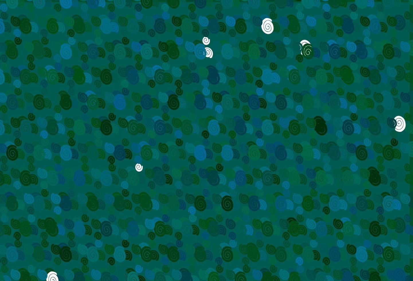 Light Blue, Green vector pattern with bubble shapes.