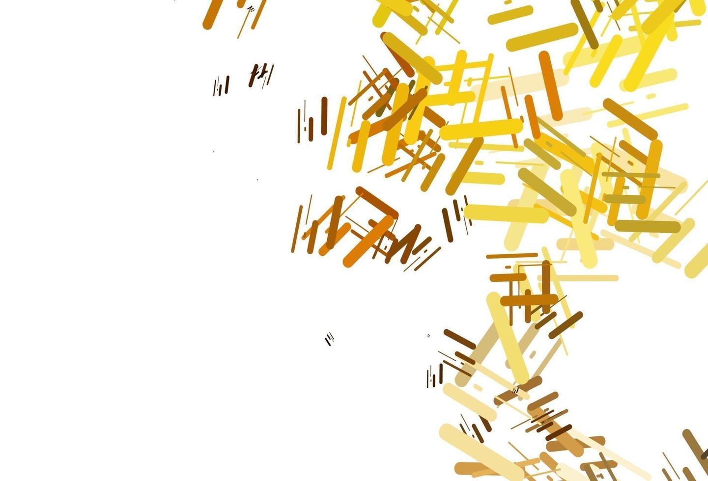 Light Yellow, Orange vector template with repeated sticks.